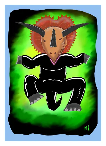 Trinityceratops - albern, Matrix, Trinity, Triceratops, Dinosaurier - Kunstdruck