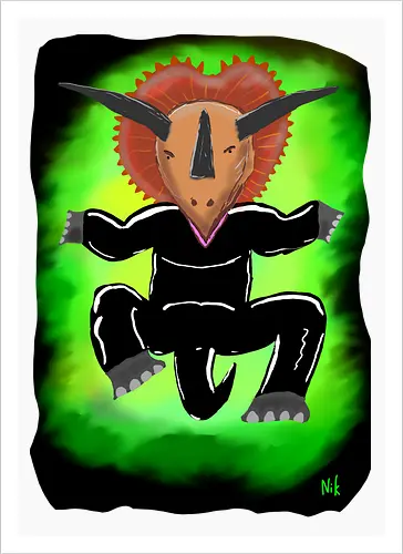 Trinityceratops - albern, Matrix, Trinity, Triceratops, Dinosaurier - Kunstdruck