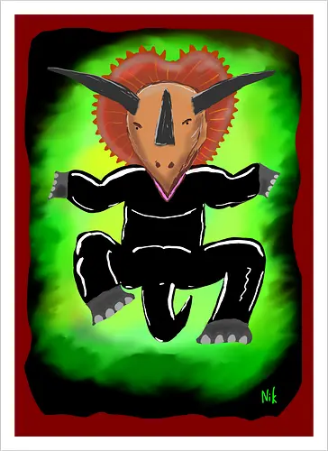 Trinityceratops - albern, Matrix, Trinity, Triceratops, Dinosaurier - Kunstdruck