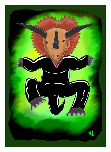 Trinityceratops - albern, Matrix, Trinity, Triceratops, Dinosaurier - Kunstdruck