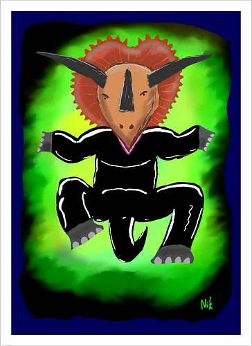 Trinityceratops - albern, Matrix, Trinity, Triceratops, Dinosaurier - Kunstdruck