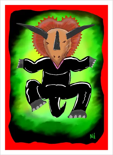 Trinityceratops - albern, Matrix, Trinity, Triceratops, Dinosaurier - Kunstdruck