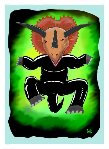 Trinityceratops - albern, Matrix, Trinity, Triceratops, Dinosaurier - Kunstdruck