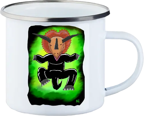 Trinityceratops - albern, Matrix, Trinity, Triceratops, Dinosaurier - Emailletasse