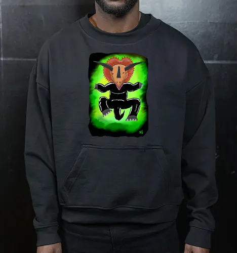 Trinityceratops - albern, Matrix, Trinity, Triceratops, Dinosaurier - Cropped Sweatshirt