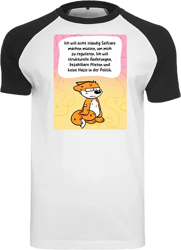 Regulationsfuchs - Fuchs, Politik, Selfcare - Raglan T-Shirt