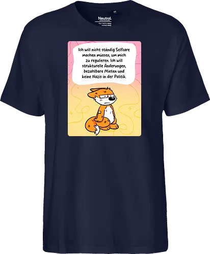 Regulationsfuchs - Fuchs, Politik, Selfcare - Fairtrade T-Shirt