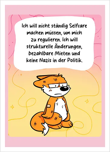 Regulationsfuchs - Fuchs, Politik, Selfcare - Kunstdruck