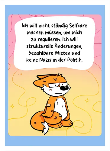 Regulationsfuchs - Fuchs, Politik, Selfcare - Kunstdruck