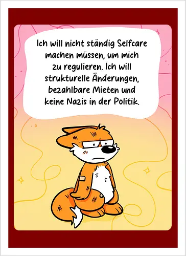 Regulationsfuchs - Fuchs, Politik, Selfcare - Kunstdruck