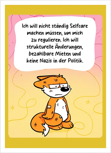 Regulationsfuchs - Fuchs, Politik, Selfcare - Kunstdruck