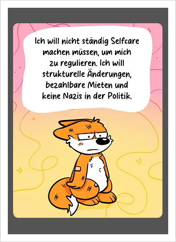 Regulationsfuchs - Fuchs, Politik, Selfcare - Kunstdruck