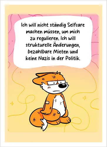 Regulationsfuchs - Fuchs, Politik, Selfcare - Kunstdruck