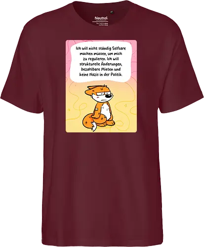 Regulationsfuchs - Fuchs, Politik, Selfcare - Fairtrade T-Shirt