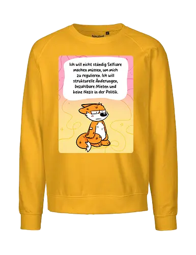 Regulationsfuchs - Fuchs, Politik, Selfcare - Fairtrade Sweatshirt