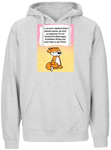 Regulationsfuchs - Fuchs, Politik, Selfcare - Fairtrade Hoodie
