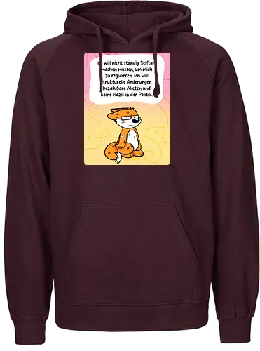 Regulationsfuchs - Fuchs, Politik, Selfcare - Fairtrade Hoodie