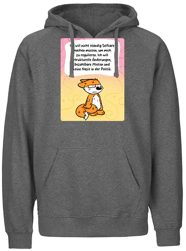 Regulationsfuchs - Fuchs, Politik, Selfcare - Fairtrade Hoodie