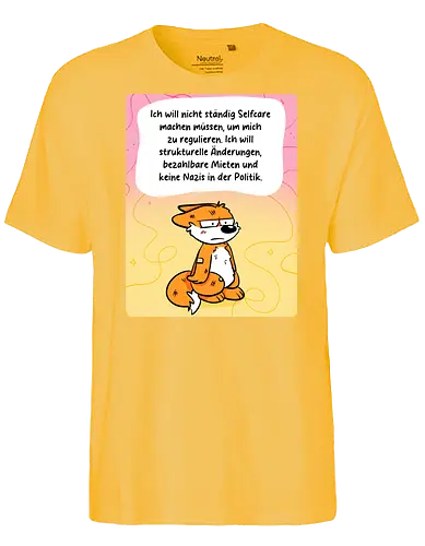 Regulationsfuchs - Fuchs, Politik, Selfcare - Fairtrade T-Shirt