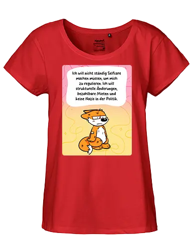 Regulationsfuchs - Fuchs, Politik, Selfcare - Fairtrade Girl Shirt