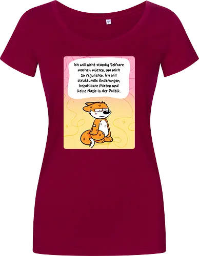 Regulationsfuchs - Fuchs, Politik, Selfcare - Damen T-Shirt