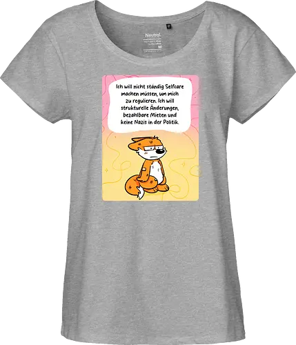 Regulationsfuchs - Fuchs, Politik, Selfcare - Fairtrade Girl Shirt