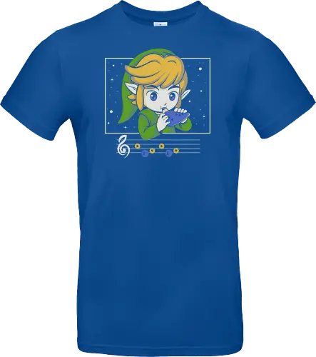 My Song - gaming, videogame, retro, fantasy, music, ocarina, adventure, gamer, geek, nostalgia, melody, magical, character, cartoon, anime, stars, player, classic, illustration, gaming - Standard T-Shirt