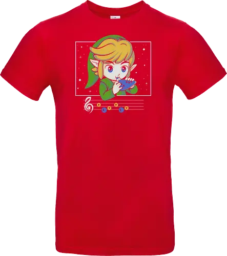 My Song - gaming, videogame, retro, fantasy, music, ocarina, adventure, gamer, geek, nostalgia, melody, magical, character, cartoon, anime, stars, player, classic, illustration, gaming - Standard T-Shirt