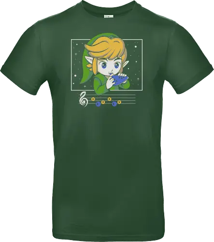 My Song - gaming, videogame, retro, fantasy, music, ocarina, adventure, gamer, geek, nostalgia, melody, magical, character, cartoon, anime, stars, player, classic, illustration, gaming - Standard T-Shirt