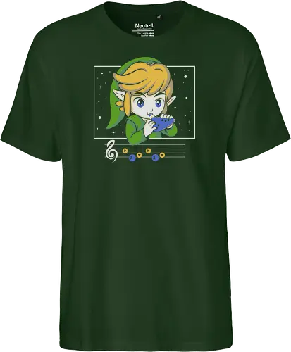 My Song - gaming, videogame, retro, fantasy, music, ocarina, adventure, gamer, geek, nostalgia, melody, magical, character, cartoon, anime, stars, player, classic, illustration, gaming - Fairtrade T-Shirt