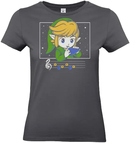 My Song - gaming, videogame, retro, fantasy, music, ocarina, adventure, gamer, geek, nostalgia, melody, magical, character, cartoon, anime, stars, player, classic, illustration, gaming - Standard T-Shirt (Frauen)