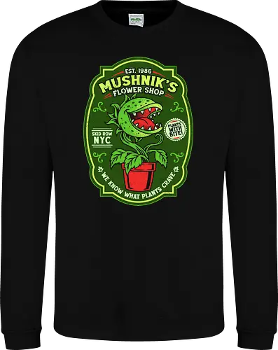 Plants With Bite - 80s, carnivorous plant, comedy, cult classic, geek, halloween, horror, nerd, nostalgia, plant, plant lover, retro, spooky, venus flytrap, vintage - Sweatshirt