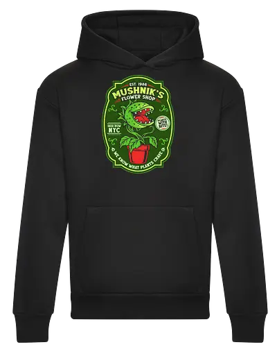 Plants With Bite - 80s, carnivorous plant, comedy, cult classic, geek, halloween, horror, nerd, nostalgia, plant, plant lover, retro, spooky, venus flytrap, vintage - Heavyweight Hoodie