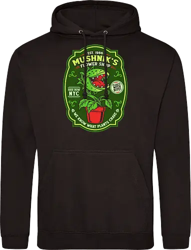 Plants With Bite - 80s, carnivorous plant, comedy, cult classic, geek, halloween, horror, nerd, nostalgia, plant, plant lover, retro, spooky, venus flytrap, vintage - Standard Hoodie