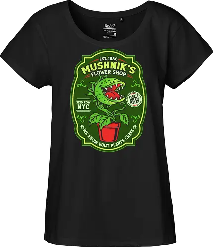 Plants With Bite - 80s, carnivorous plant, comedy, cult classic, geek, halloween, horror, nerd, nostalgia, plant, plant lover, retro, spooky, venus flytrap, vintage - Fairtrade Girl Shirt