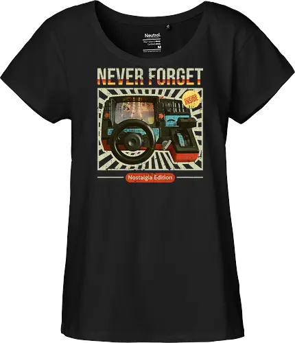 Never Forget - 80s Car Racing Simulator - 80s, 80s kid, 80s toys, childhood, childhood games, childhood memories, never forget, nostalgia, retro, retro style, toys, vintage, 80s aesthetic, 80s retro, nostalgia lover - Fairtrade Girl Shirt