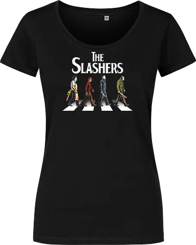 The Slashers - horror, halloween, movie, slasher, mashup, parody, film - Damen T-Shirt