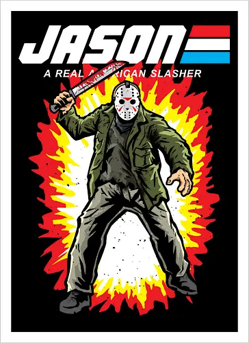 G.I JASON - horror, halloween, slasher, mashup, parody, comic, 80s, hero - Kunstdruck