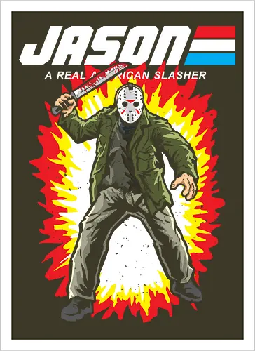 G.I JASON - horror, halloween, slasher, mashup, parody, comic, 80s, hero - Kunstdruck