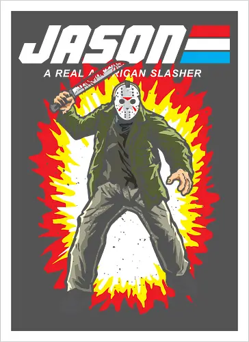 G.I JASON - horror, halloween, slasher, mashup, parody, comic, 80s, hero - Kunstdruck