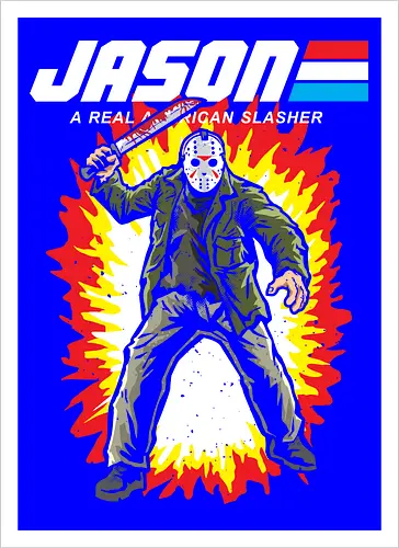 G.I JASON - horror, halloween, slasher, mashup, parody, comic, 80s, hero - Kunstdruck