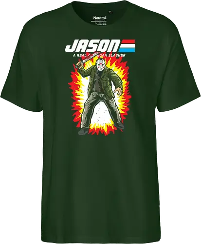 G.I JASON - horror, halloween, slasher, mashup, parody, comic, 80s, hero - Fairtrade T-Shirt