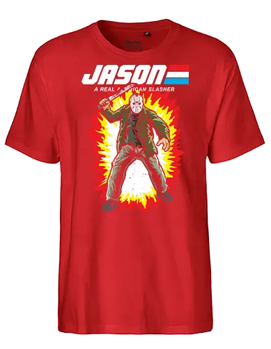 G.I JASON - horror, halloween, slasher, mashup, parody, comic, 80s, hero - Fairtrade T-Shirt
