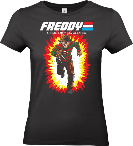 G.I FREDDY - horror, halloween, slasher, mashup, parody, comic, 80s, hero - Standard T-Shirt (Frauen)