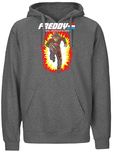 G.I FREDDY - horror, halloween, slasher, mashup, parody, comic, 80s, hero - Fairtrade Hoodie