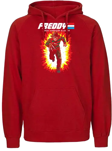 G.I FREDDY - horror, halloween, slasher, mashup, parody, comic, 80s, hero - Fairtrade Hoodie