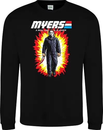 G.I MYERS - horror, halloween, slasher, mashup, parody, comic, 80s, hero - Sweatshirt