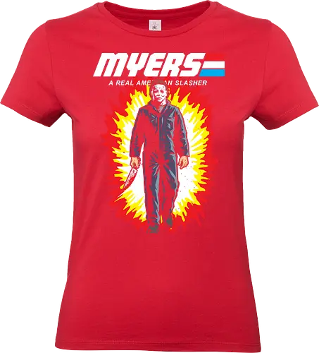 G.I MYERS - horror, halloween, slasher, mashup, parody, comic, 80s, hero - Standard T-Shirt (Frauen)