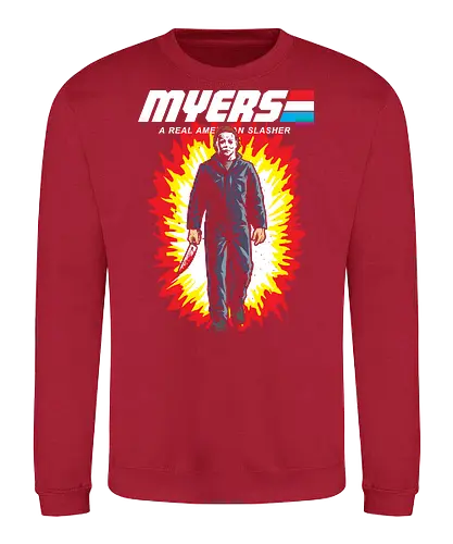 G.I MYERS - horror, halloween, slasher, mashup, parody, comic, 80s, hero - Sweatshirt