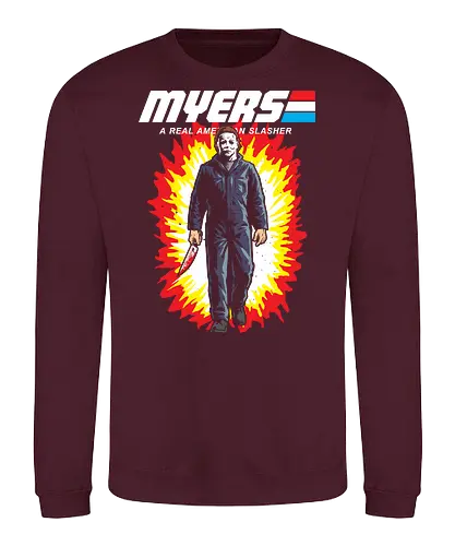 G.I MYERS - horror, halloween, slasher, mashup, parody, comic, 80s, hero - Sweatshirt